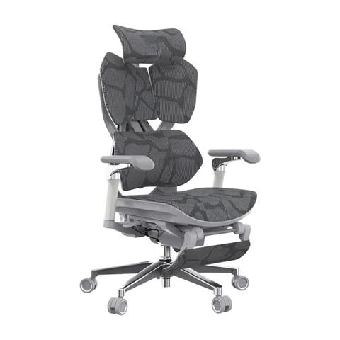 Sihoo Xallking X5 Pro Ergonomic Gaming Chair - White Frame with Grey Mesh
