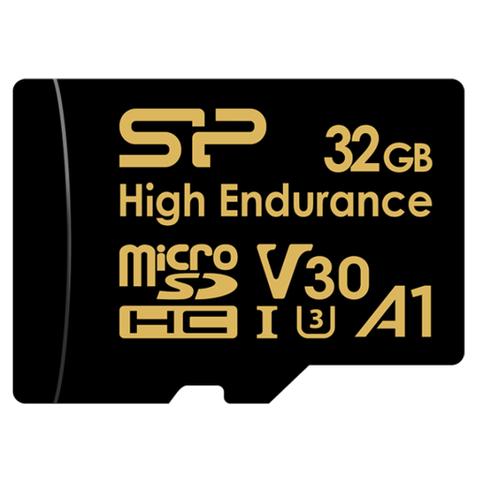 Silicon Power Golden High Endurance 32GB microSDXC UHS-I U3 V30 Memory Card w/ Adapter