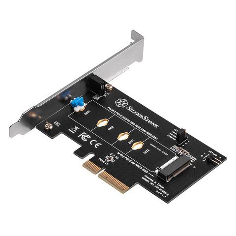 Silverstone M.2 NVMe SSD NGFF to PCIe x4 Screwless Adapter Card