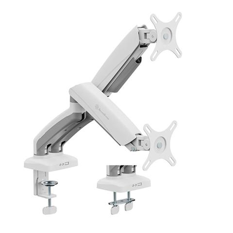SilverStone ARM26 Dual Monitor Arm 24"-32" - White
