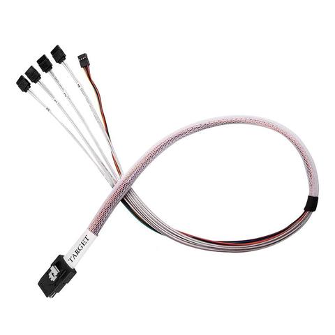 SilverStone CPS03-RE 50cm Mini-SAS SFF-8087 to SATA with Sideband Cable