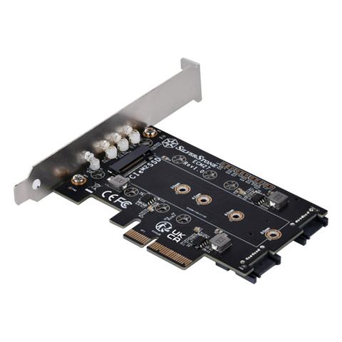 SilverStone ECM27 3 Port M.2 SSD to PCI-E x4 Adapter Card