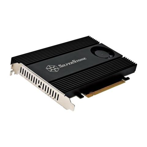 SilverStone ECM40 PCIe 4.0 x16 to 4 x M.2 NVMe SSD Adapter Card