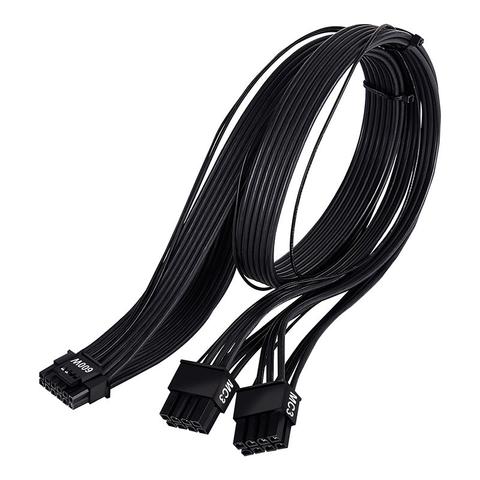 SilverStone PCIe 5.0 12VHPWR 2x EPS 8-Pin to 12+4-Pin 600W Cable