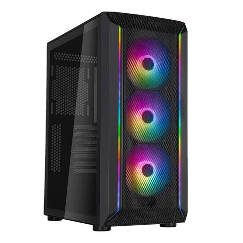 SilverStone FARA 511Z Mesh Tempered Glass ARGB Mid-Tower ATX Case - Black