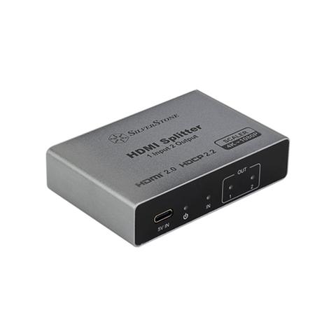 SilverStone HS12 HDMI 2.0 Splitter 1 In 2 Out HDCP 2.2 4K 60Hz HDR10