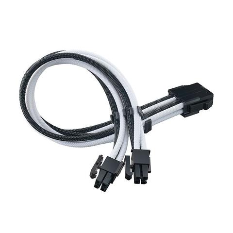 SilverStone PP07E-EPS8BW 8-Pin EPS Sleeved Power Cable Extension - Black/White