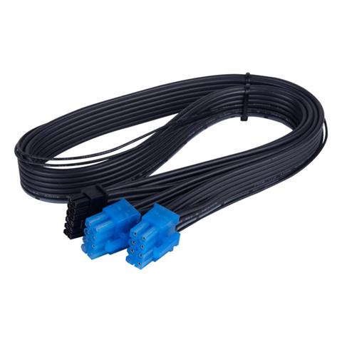 SilverStone PP14-PCIE 2x 8-Pin PCI-E Sleeved Power Extension - Black/Blue