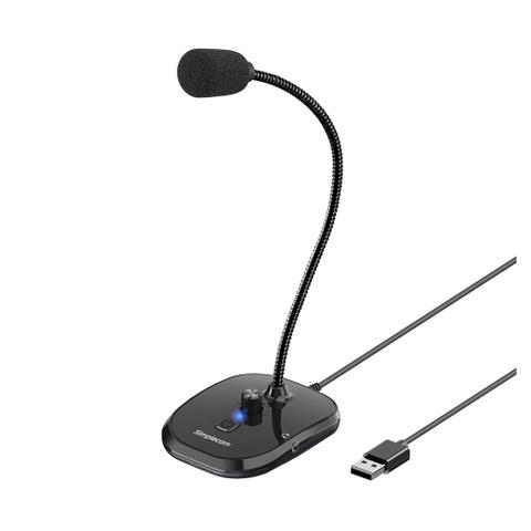 Simplecom UM360 Plug & Play USB Desktop Microphone with Headphone Jack