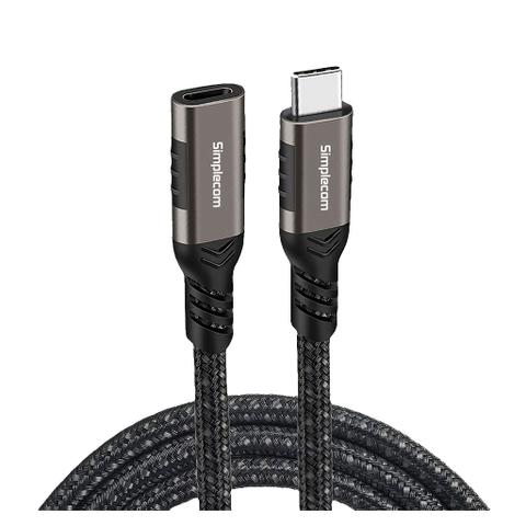 Simplecom CAU605 0.5m USB-C 3.2 Gen 2 Male to Female Extension Cable w/ 100W PD