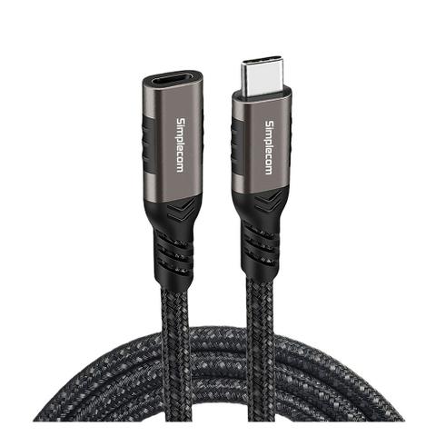 Simplecom CAU610 1m USB-C 3.2 Gen 2 Male to Female Extension Cable w/ 100W PD