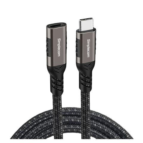Simplecom CAU620 2m USB-C 3.2 Gen 2 Male to Female Extension Cable w/ 100W PD