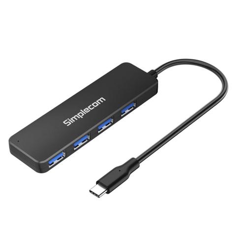 Simplecom CH340 Compact USB-C to 4 Port USB-A Hub USB 3.2 Gen1