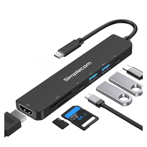 Simplecom CH547 USB-C 7-in-1 Multiport Adapter USB Hub
