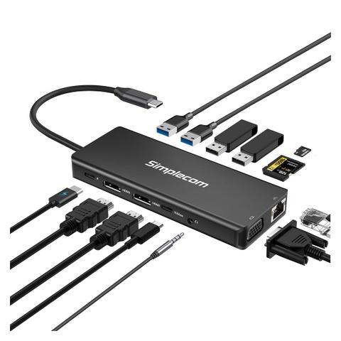 Simplecom CHN613 USB-C 3.2 Gen 2 13-in-1 Multiport Docking Station