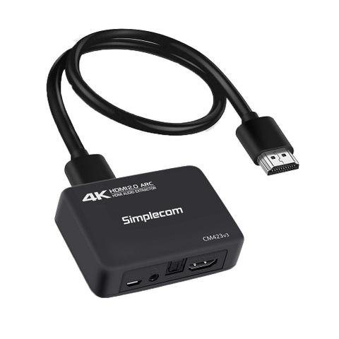 Simplecom CM423v3 HDMI 2.0 Audio Extractor Optical SPDIF + 3.5mm Stereo w/ ARC 4K 60Hz