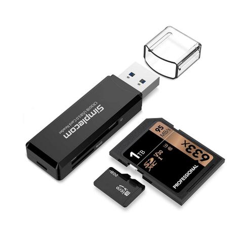 Simplecom CR301B 2-Slot SuperSpeed USB 3.0 Card Reader