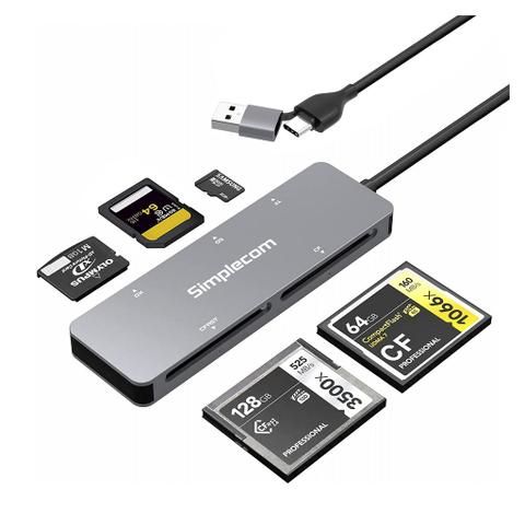 Simplecom CR407 5-Slot SuperSpeed USB 3.0 to CFast/CF/XD/SD/MicroSD Card