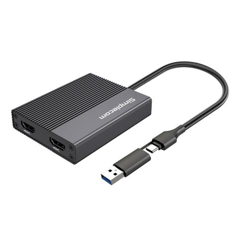 Simplecom DA369 USB-C 3.0 to Dual 4K HDMI 2.0 Display Adapter