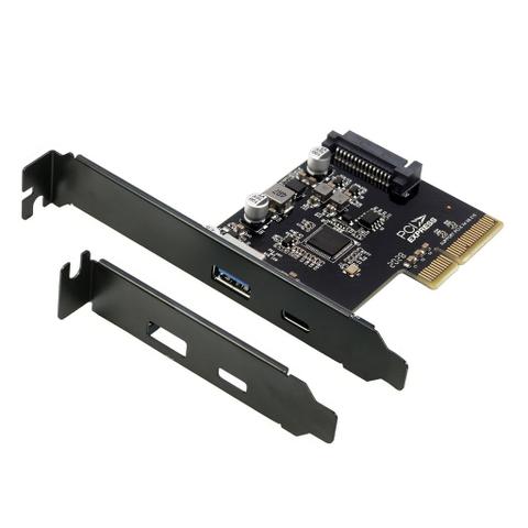 Simplecom EC312v2 PCIe x4 to 2-Port USB 3.2 Gen 2 USB-C & USB-A Expansion Card