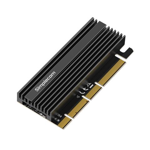 Simplecom EC415B NVMe M.2 SSD to PCIe x4 x8 x16 Expansion Card w/ Aluminium Heat