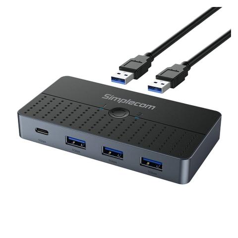 Simplecom KM320 4-Port 2-Way SuperSpeed USB 3.0 Switch