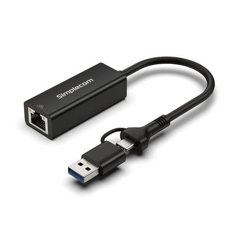 Simplecom NU315C SuperSpeed USB-C & USB-A to Gigabit Ethernet Adapter