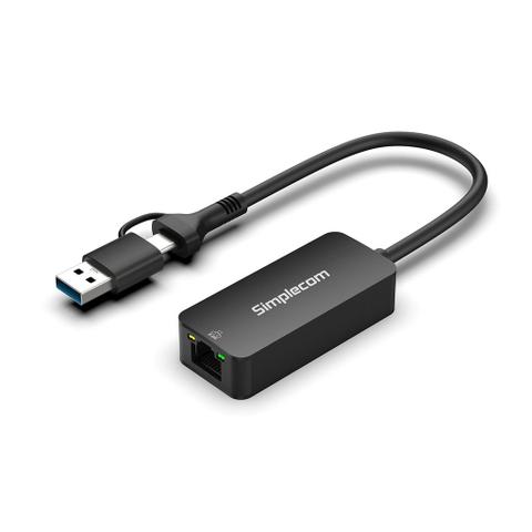 Simplecom NU405C SuperSpeed USB-C & USB-A to 2.5G Ethernet Network Adapter