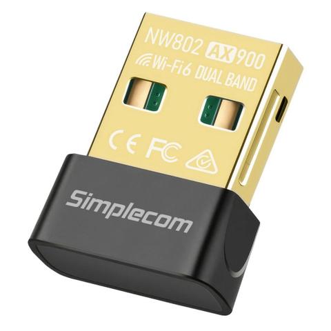 Simplecom NW802 AX900 Dual Band Wi-Fi 6 USB Wireless Nano Adapter