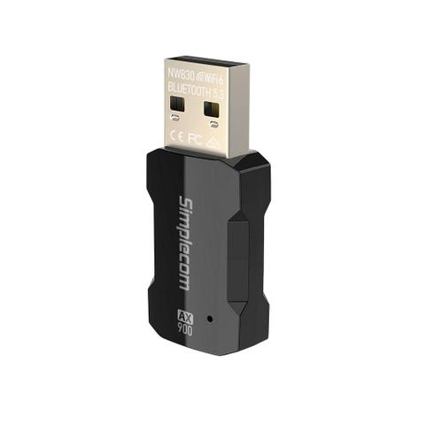 Simplecom NW830 AX900 Dual Band Wi-Fi 6 & Bluetooth 5.3 USB Adapter Combo