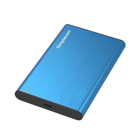 Simplecom SE221 Aluminium 2.5" SATA HDD/SSD USB3.1 Enclosure - Blue