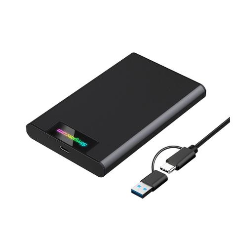 Simplecom SE239 Tool-free 2.5" SATA HDD SSD to USB-C 3.2 Gen 2 Enclosure with RGB