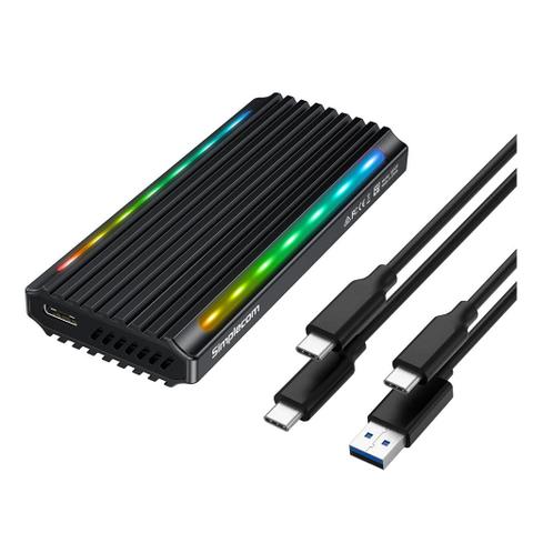 Simplecom SE525 NVMe/SATA M.2 SSD USB-C 3.2 Gen 2 Enclosure with RGB
