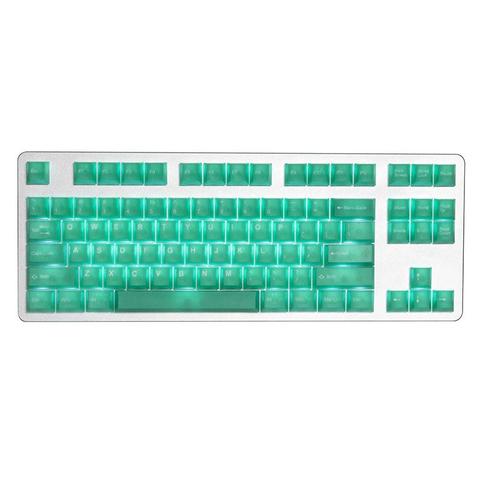 Tai-Hao MX-Switch Cubic Doubleshot Translucent ABS 104 Keycap Set - Jelly Jade