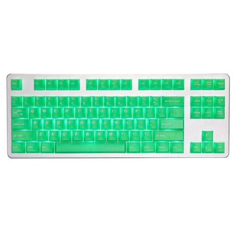 Tai-Hao MX-Switch Cubic Doubleshot Translucent ABS 104 Keycap Set - Slime Sprout