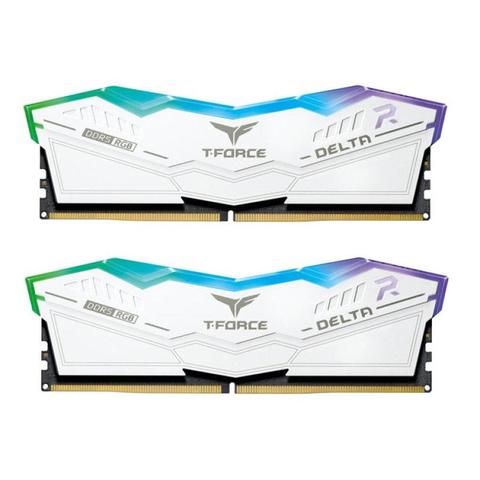 Team T-Force Delta RGB 32GB (2x 16GB) DDR5 6400MHz Desktop Memory - White