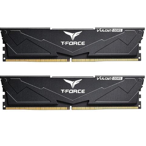 Team T-Force Vulcan 32GB (2x 16GB) 5200MHz Intel XMP & AMD EXPO DDR5 Desktop Memory - Black