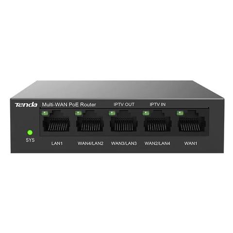Tenda G0-5G-PoE 5-Port Gigabit Ethernet PoE Router with A/C