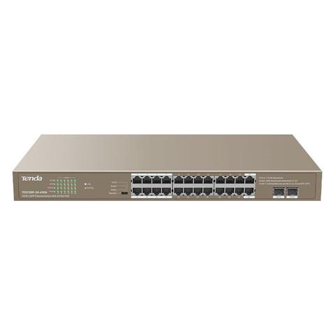 Tenda TEG1126P-24-410W 24-Port Gigabit Ethernet Switch with 24-Port PoE + 2