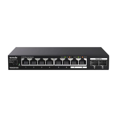 Tenda TEM2010X 8-Port 2.5G Ethernet Switch with 2x10G SFP+ Slots