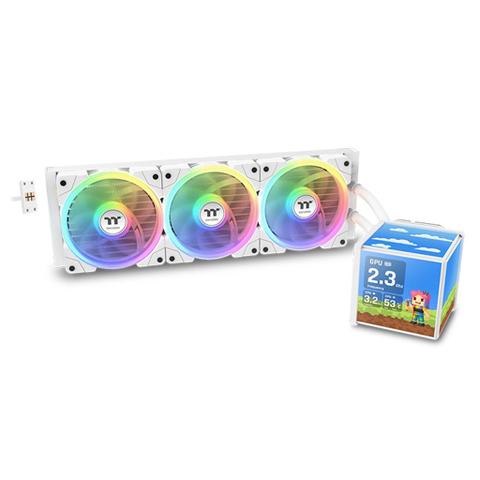 Thermaltake MINECUBE 360mm Ultra ARGB AIO Liquid CPU Cooler - Snow