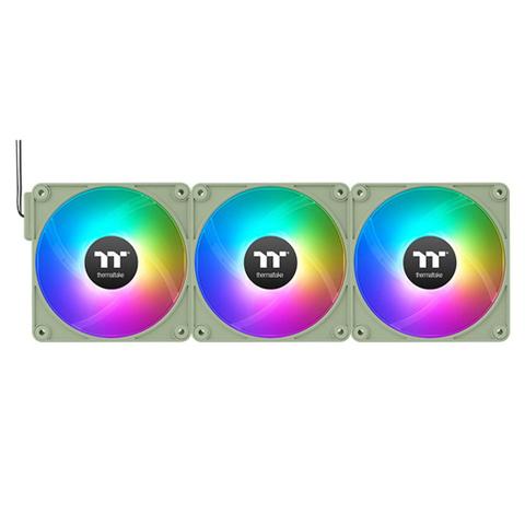 Thermaltake CT120 120mm EX ARGB Magnetic Quick Connect PWM Fans Green - 3 Pack