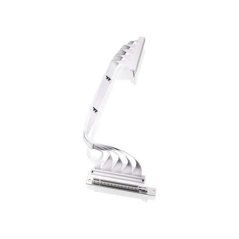 Thermaltake Dual 90 Degree PCI-E 4.0 Riser Cable - 400mm White Edition