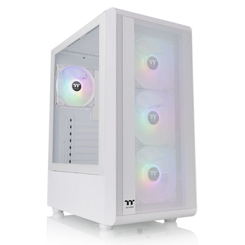 Thermaltake S200 Plus ARGB Tempered Glass Mid-Tower Case - Snow