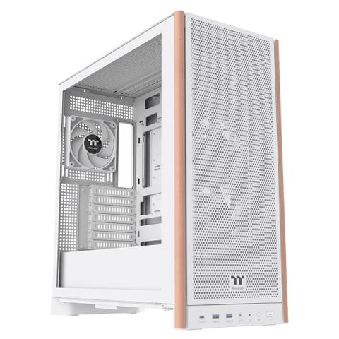 Thermaltake S370 WS Mesh Tempered Glass Mid-Tower Case - White Wood Edition