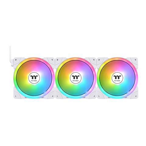 Thermaltake SWAFAN EX12 ARGB 120mm Magnetic PWM Cooling Fan White - 3 Pack