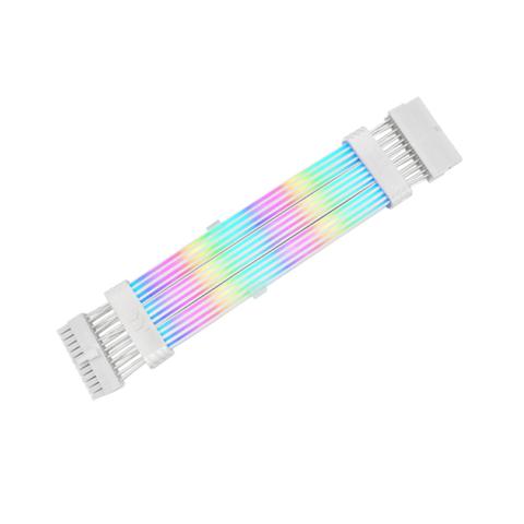 Thermaltake TtMod Sleeved ARGB PSU Cable 24Pin 240mm - Snow Edition