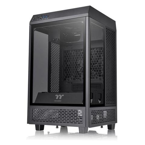Thermaltake The Tower 100 Mini Tower Tempered Glass M-ITX Case - Black