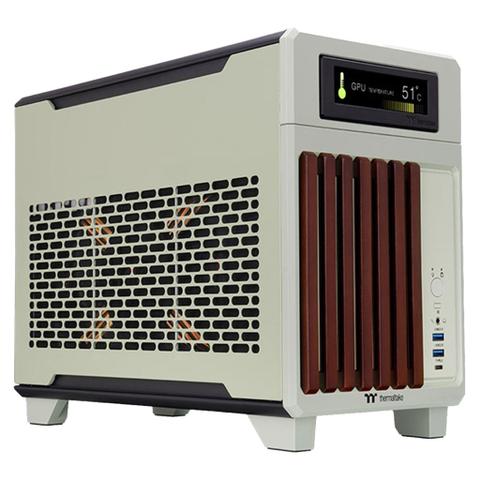 Thermaltake TR100 WS SFF Mini-ITX Case - Matcha Green Wood Edition