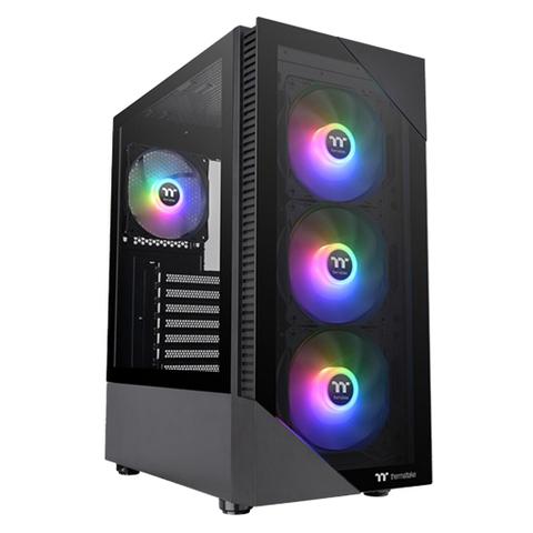 Thermaltake View 200 Plus Tempered Glass ARGB Mid Tower Case - Black